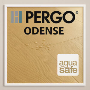 Pergo Odense laminate flooring with AquaSafe water-resistant technology in natural oak finish