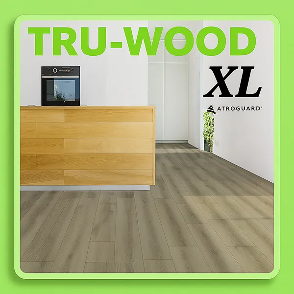 Traviata Truwood XL Water-Resistant Laminate Flooring – Peruvian Oak Installation in Kitchen